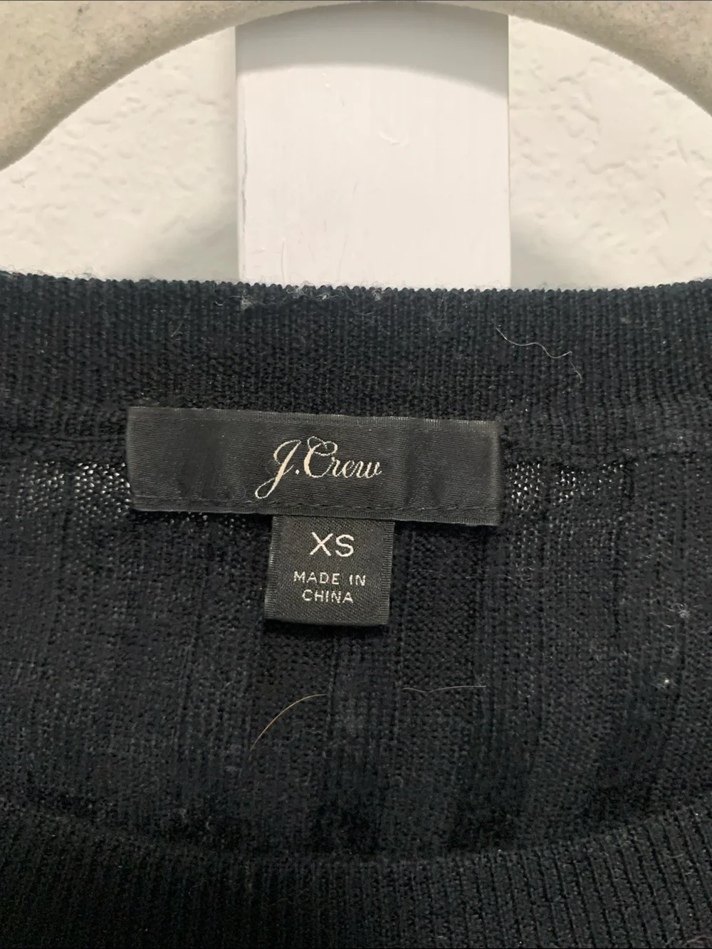 J. Crew Black Ribbed Long Sleeve Sweater